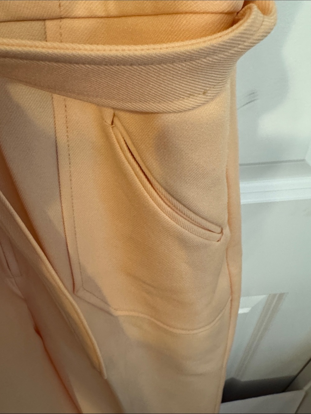 Women’s Peach Maxi Jumpsuit with Belt - Picture 7 of 14